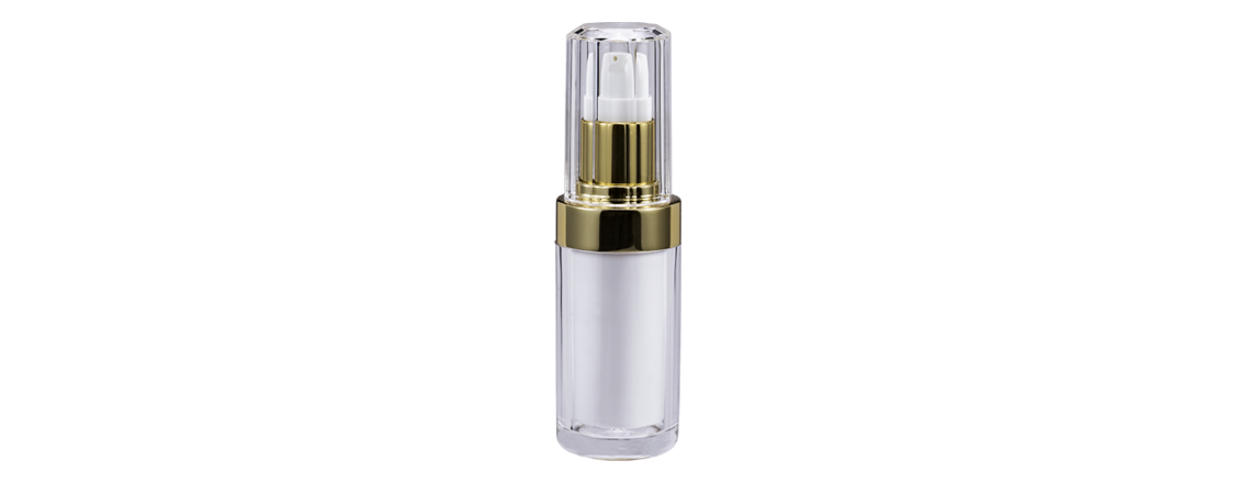 Acrylic Round Lotion Bottle with crystal-shape cap 30ml - E-30-C Crystal Reflection
